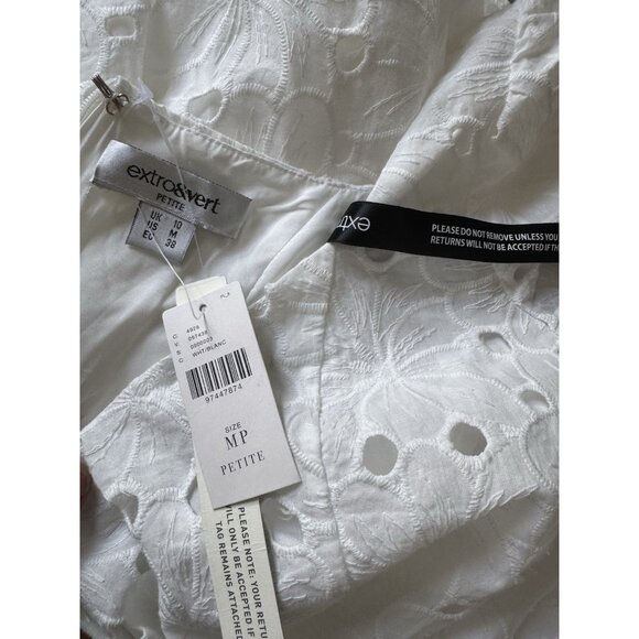 NWT Size MP - Extro&Vert Ada Flutter-Sleeve Broderie Midi Dress - Picture 13 of 13